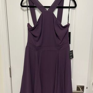 Lulu's Forevermore Dusty Purple Skater Dress